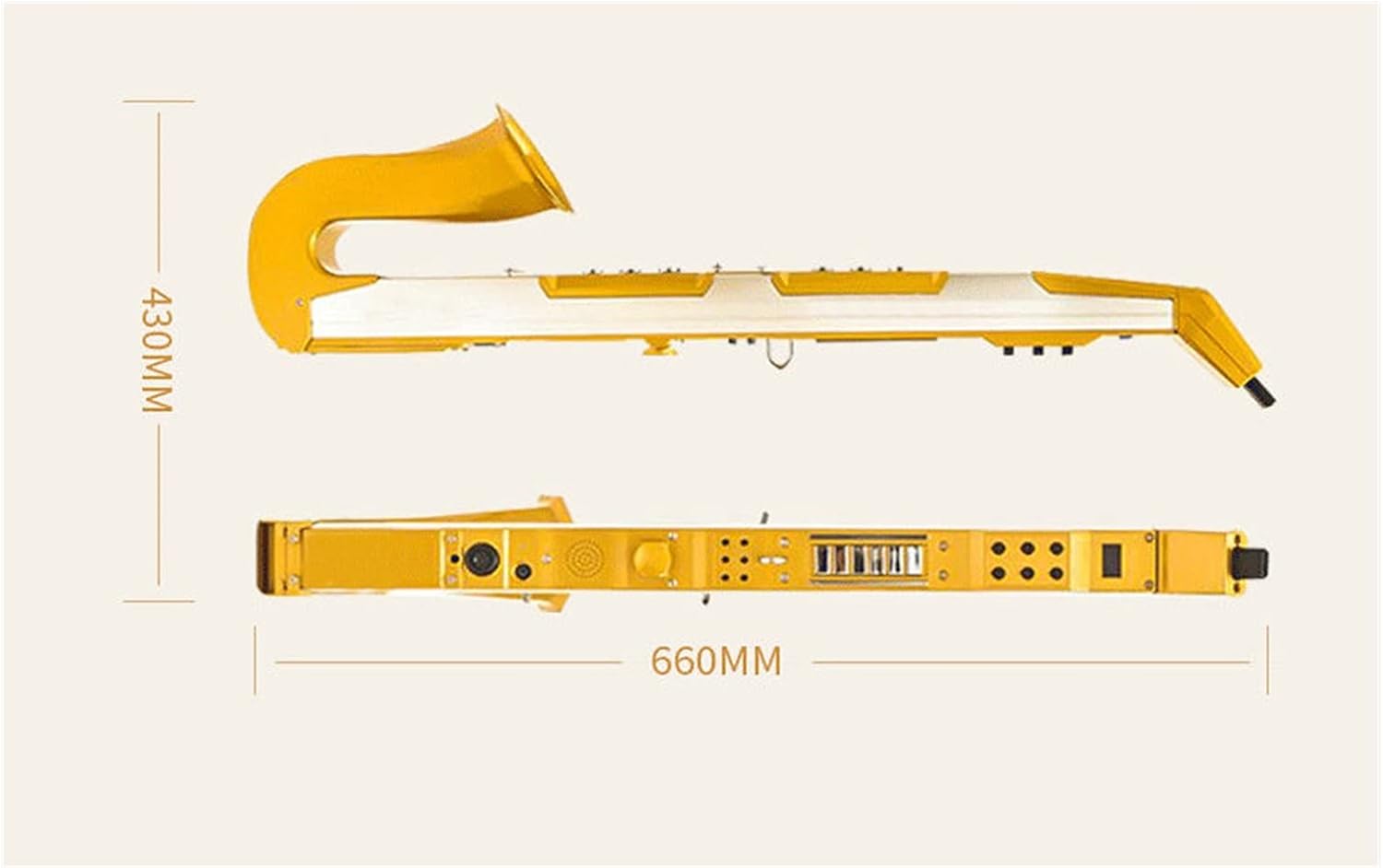 Sax Beginners Kit Digital Saxophone Electronic Saxophone is Suitable for Self-Study Entertainment Leisure and Playing Musical Instruments Wind Instrument (Color : Yellow 3)