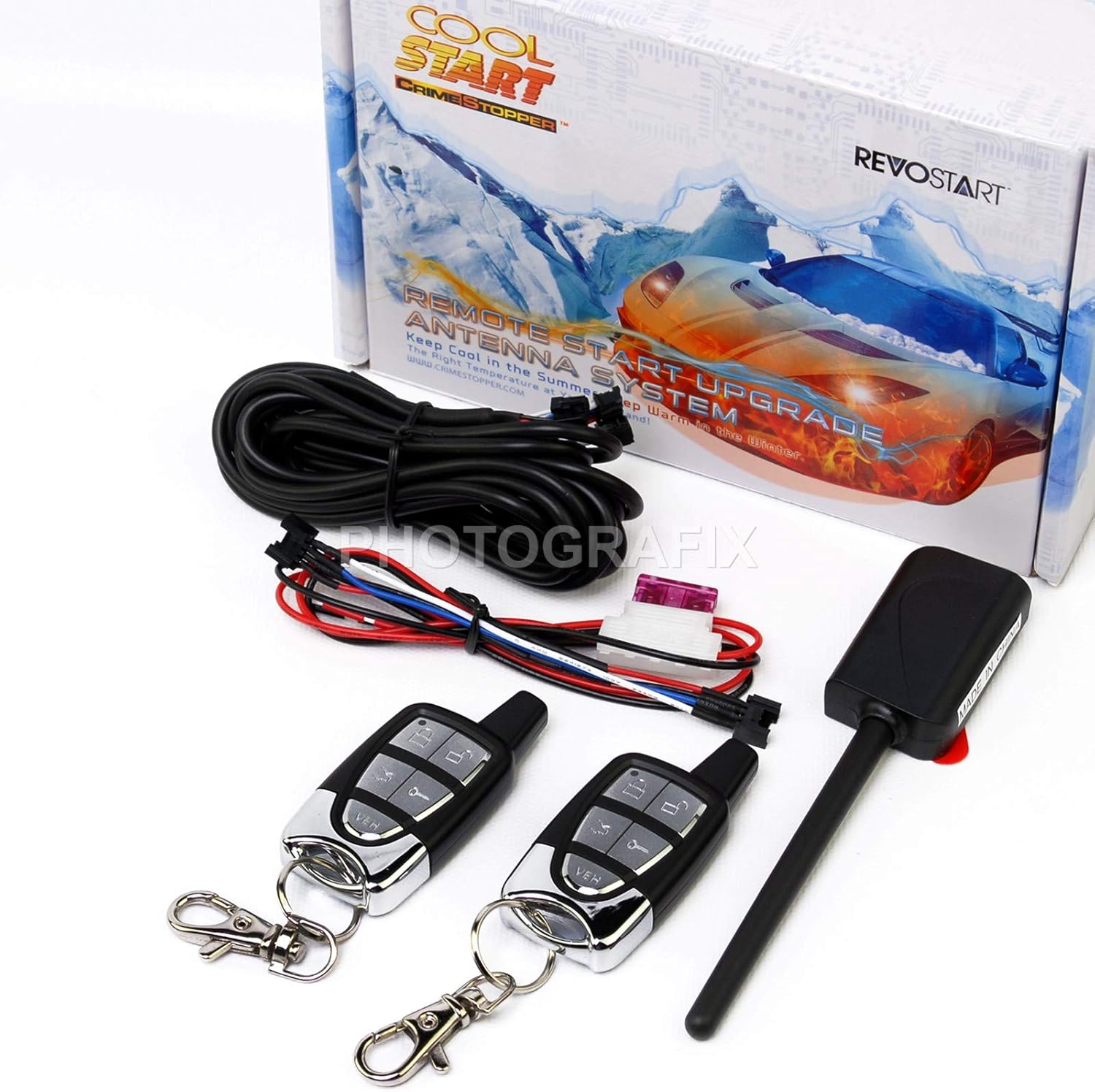 Crimestopper REVO4 1-Way Data Remote Start and Keyless Entry System with Trunk Pop