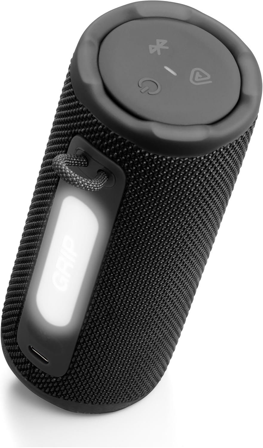 JBL Grip - Compact Bluetooth Speaker with Bold JBL Pro Sound and Ambient Light, up to 14 Hours of Playtime, Water, Dust and Drop-Proof (IP68), & Multi-Speaker Connection with Auracast™ (Black)