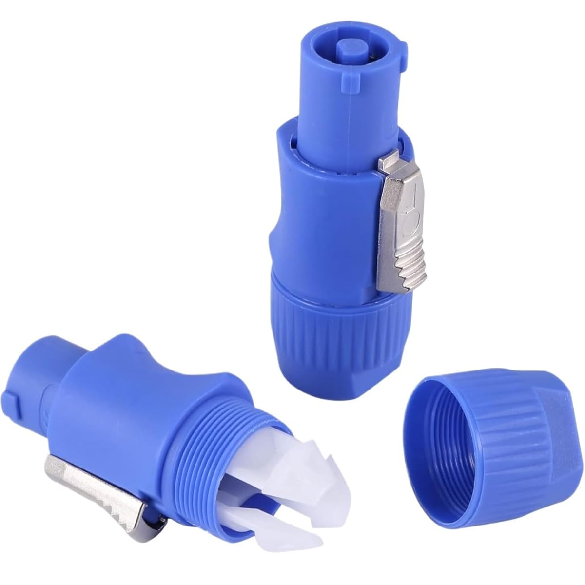 10Pcs 3Pin XLR Connector 20A Power Plug Power Socket NAC3FCA NAC3MPA NAC3FCB Male Plug Adapter Stage Light L*/ED Screen(10pcs Grey)