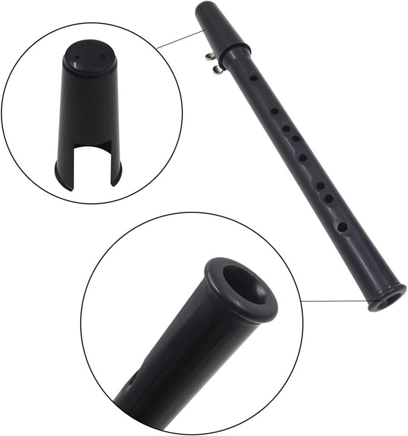 KESHUO Small Saxophone Pocket Saxophone E-Flat Beginner No Button Wind Mini Saxophone Instrument Multi-Color Optional Brass Sax Beginners Kit (Color : Sky Blue)