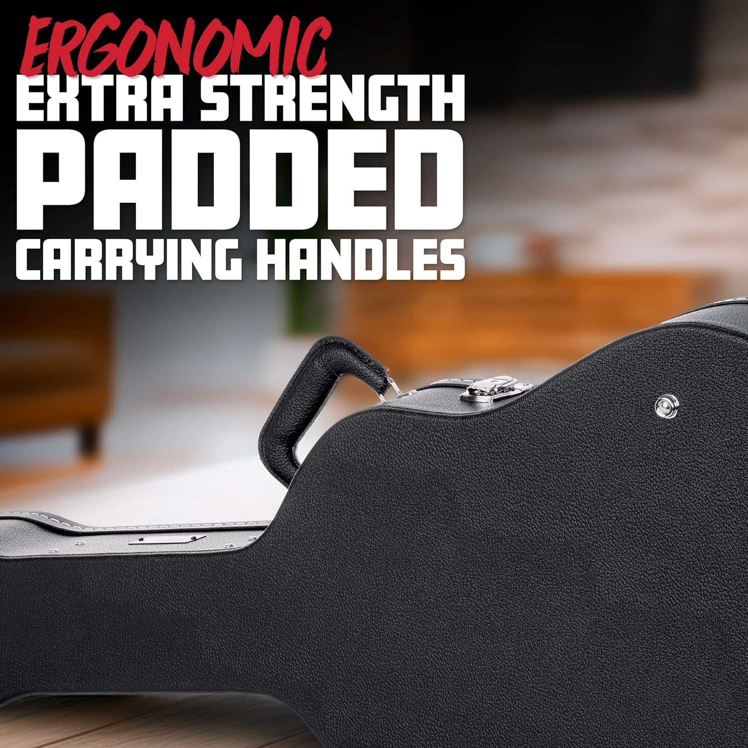 Gator Cases Deluxe Wood Case for Dreadnought Acoustic Guitars, (GW-DREAD)