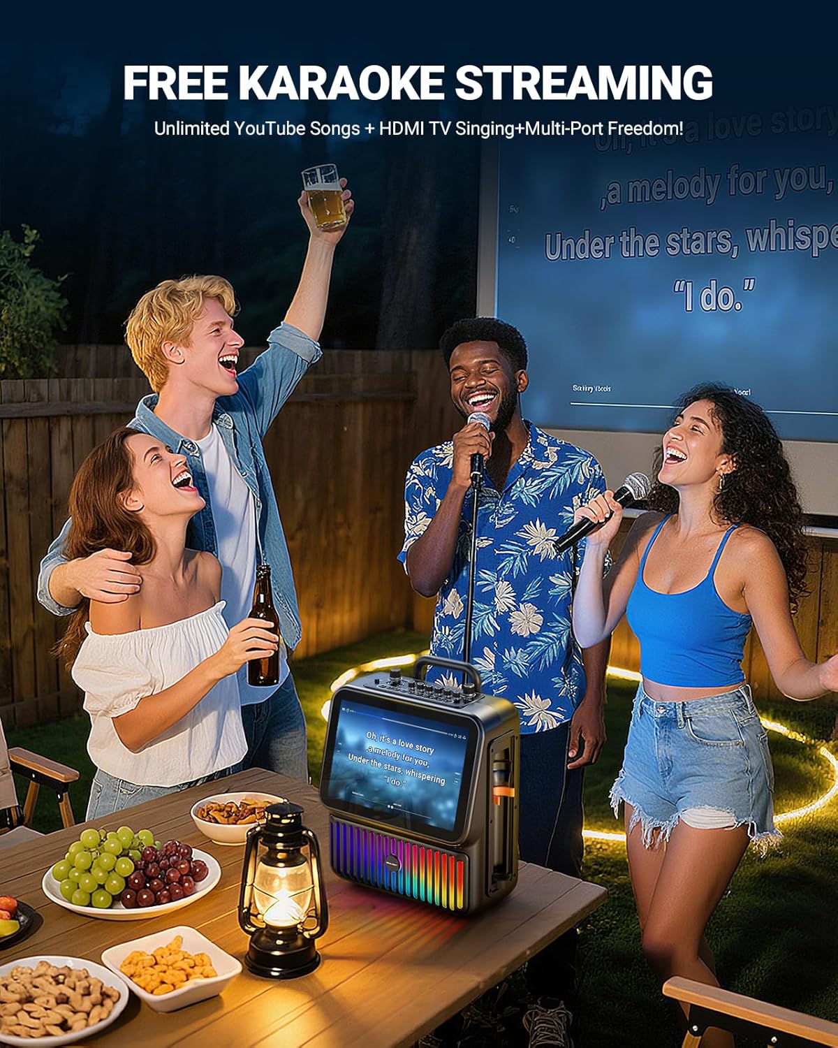 SEALIGHT Karaoke Machine for Adults-with Screen 13.3