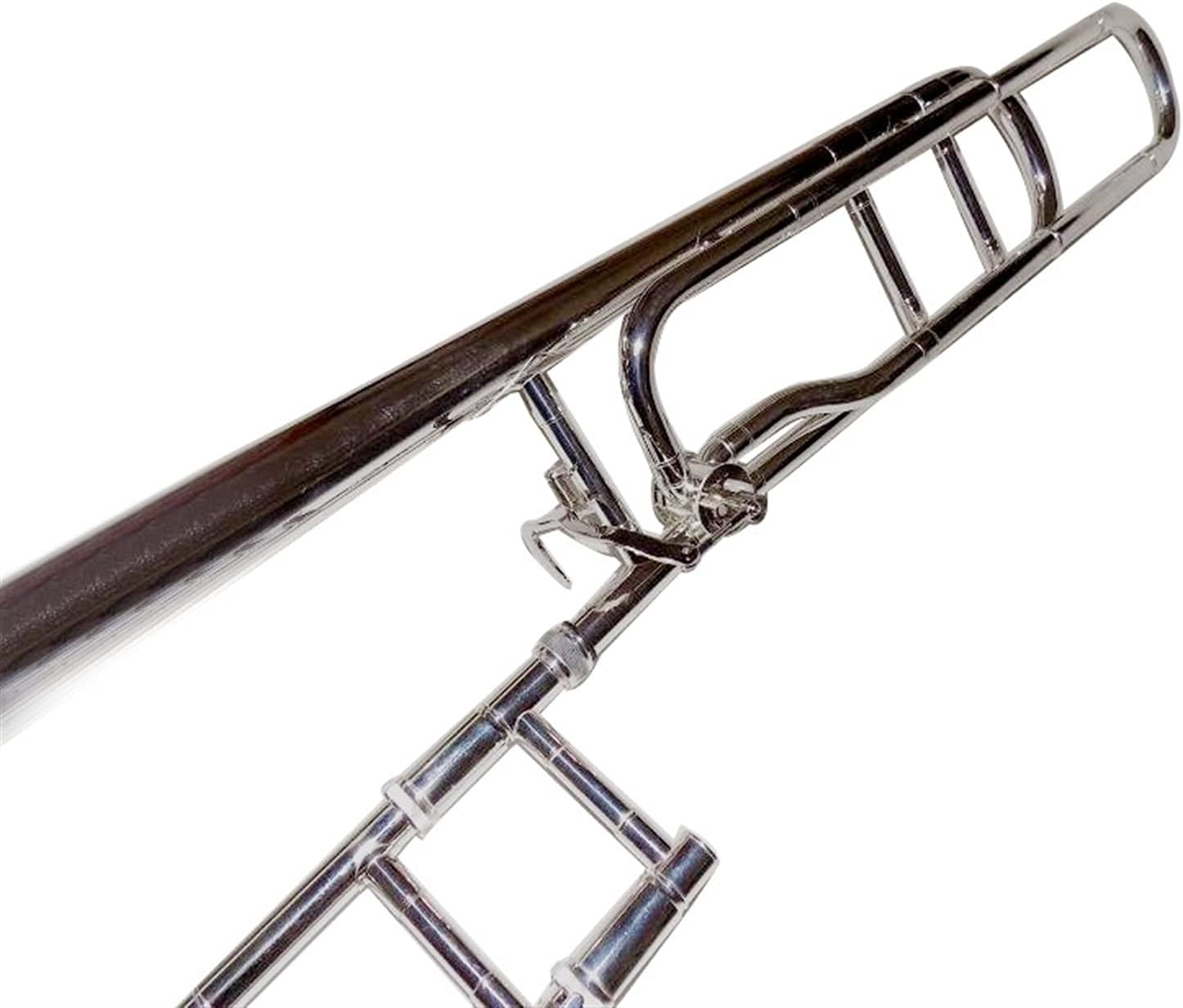 Student Trombone B Flat Tenor Trombone Musical Instrument with Cassette Mouthpiece F Accessory Trombone Silver-Plated Trombone Kit