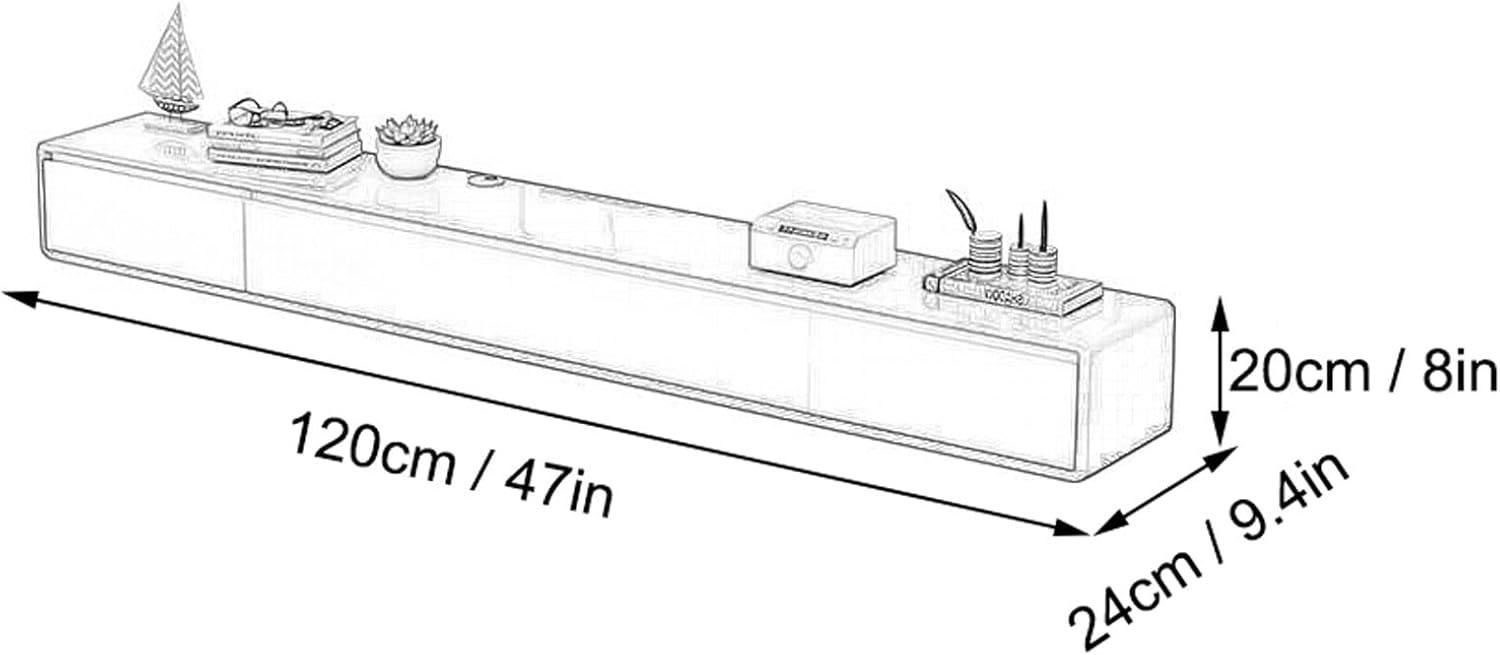Wall Shelf Floating Shelf Wall Mounted TV Cabinet Set-top Box Router Sky Box CD DVD Photo Jewellery Storage Cabinet TV Stands Multimedia Console Display Shelf Wall Mount Corner Shelves Black