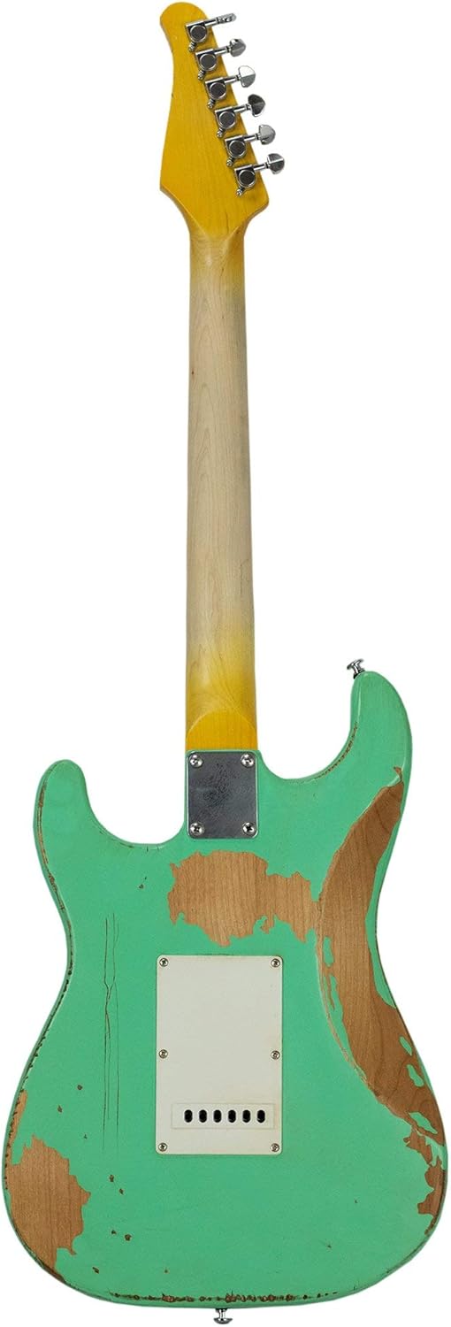 Sawtooth ES Relic Electric Guitar, Surf Green Retro Pack