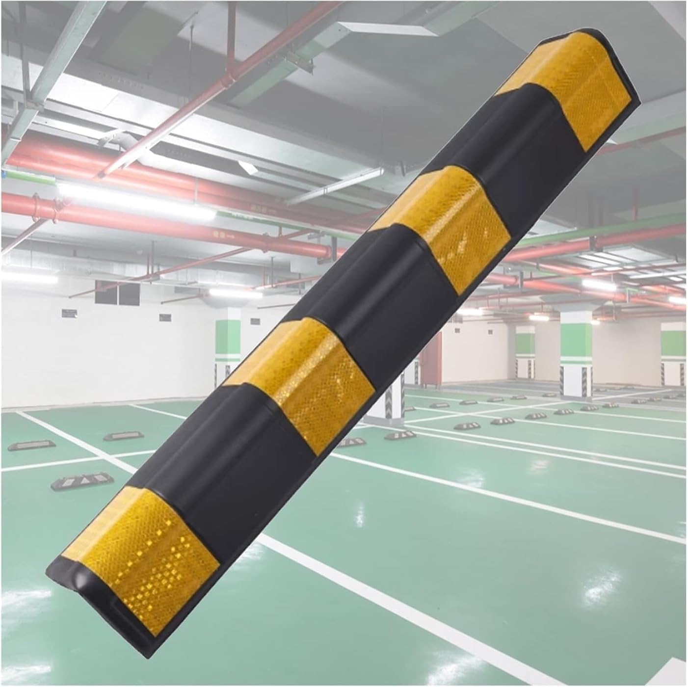 Rubber Corner Guards Wall Corner Guard for Parking Garages Anti-Scratch Corner Guards Reflective Car Parking Protector Bumper 0.6cm Thick(Black,20pcs)