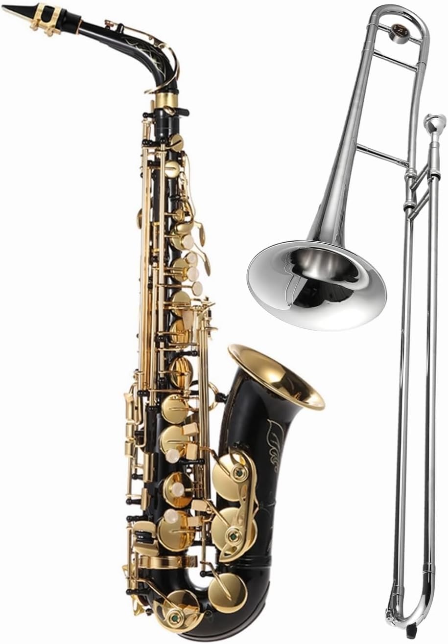 Silver Trumpet Alto Trombone and Eb Alto Saxophone