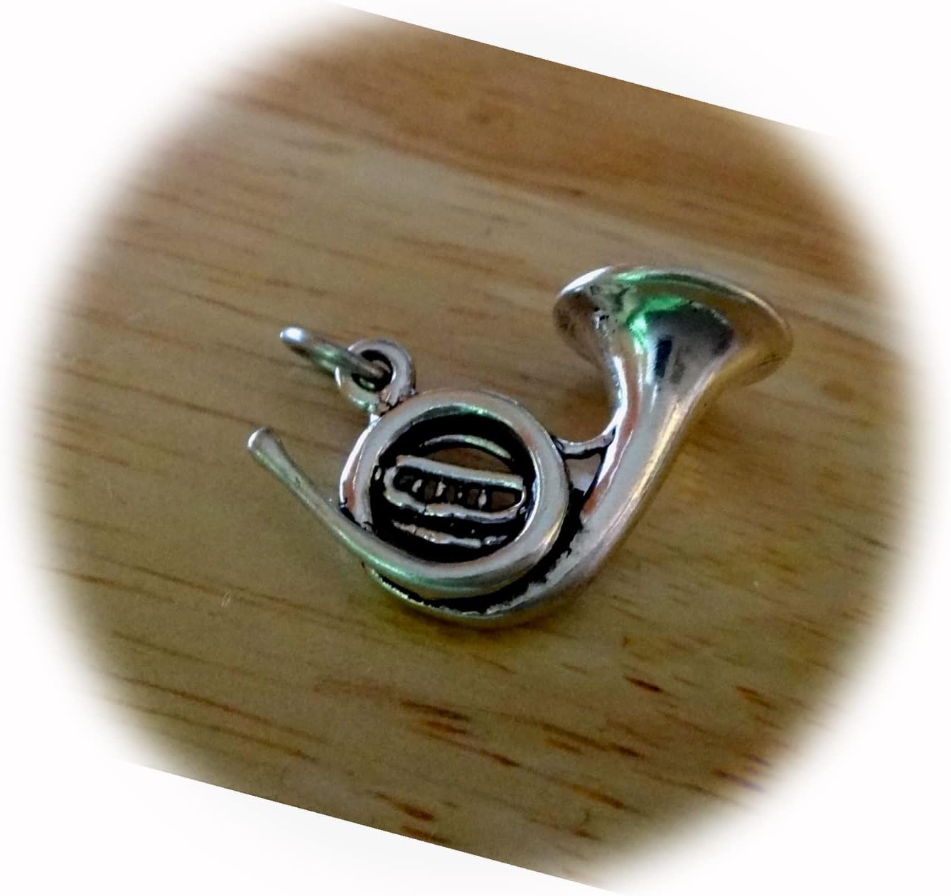 New Sterling Silver 3D 14x25mm French Horn Music Instrument Charm CII3529SEE