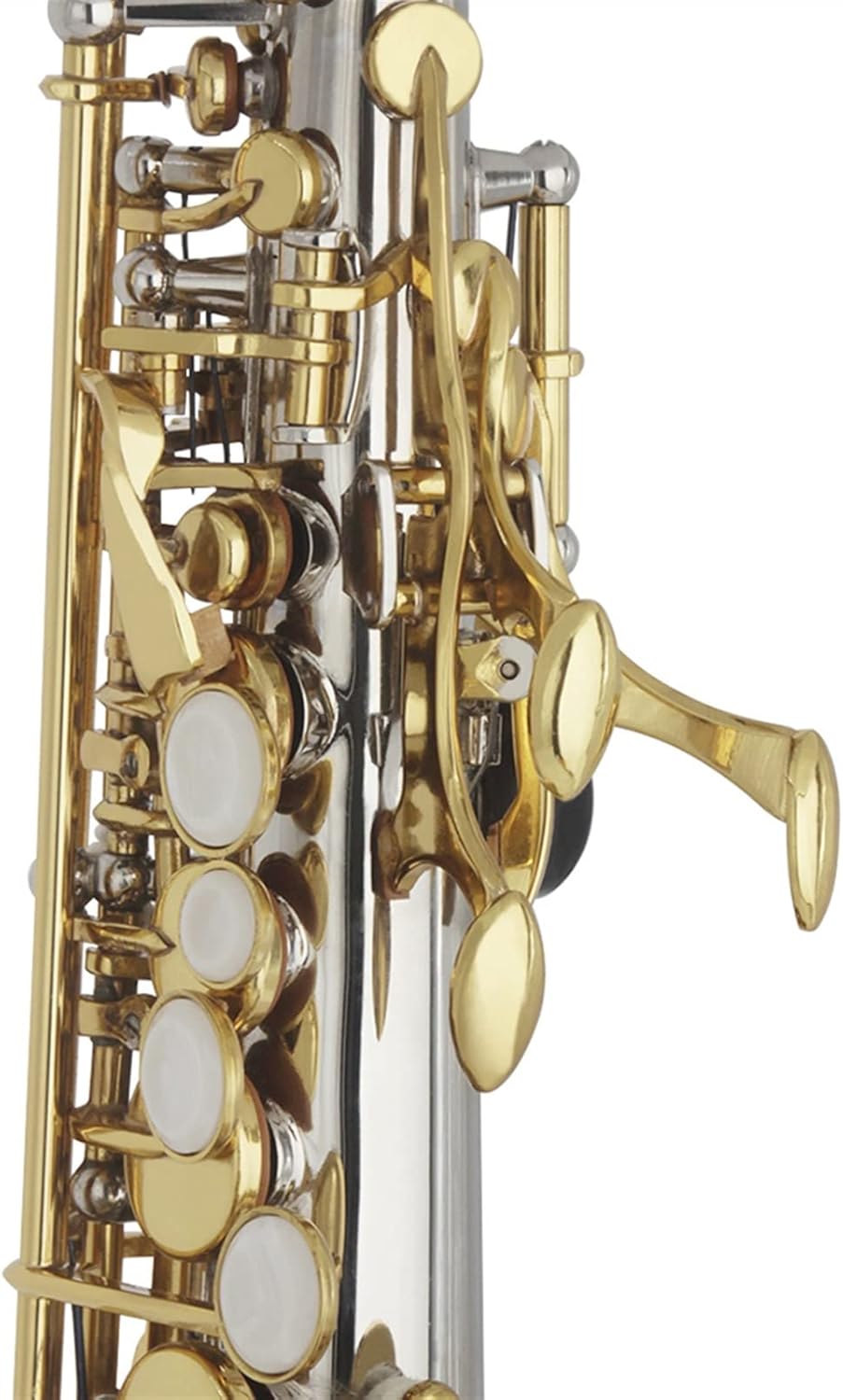 Saxophone Bb Flat Woodwind Instrument Brass Straight with Case Mouthpiece