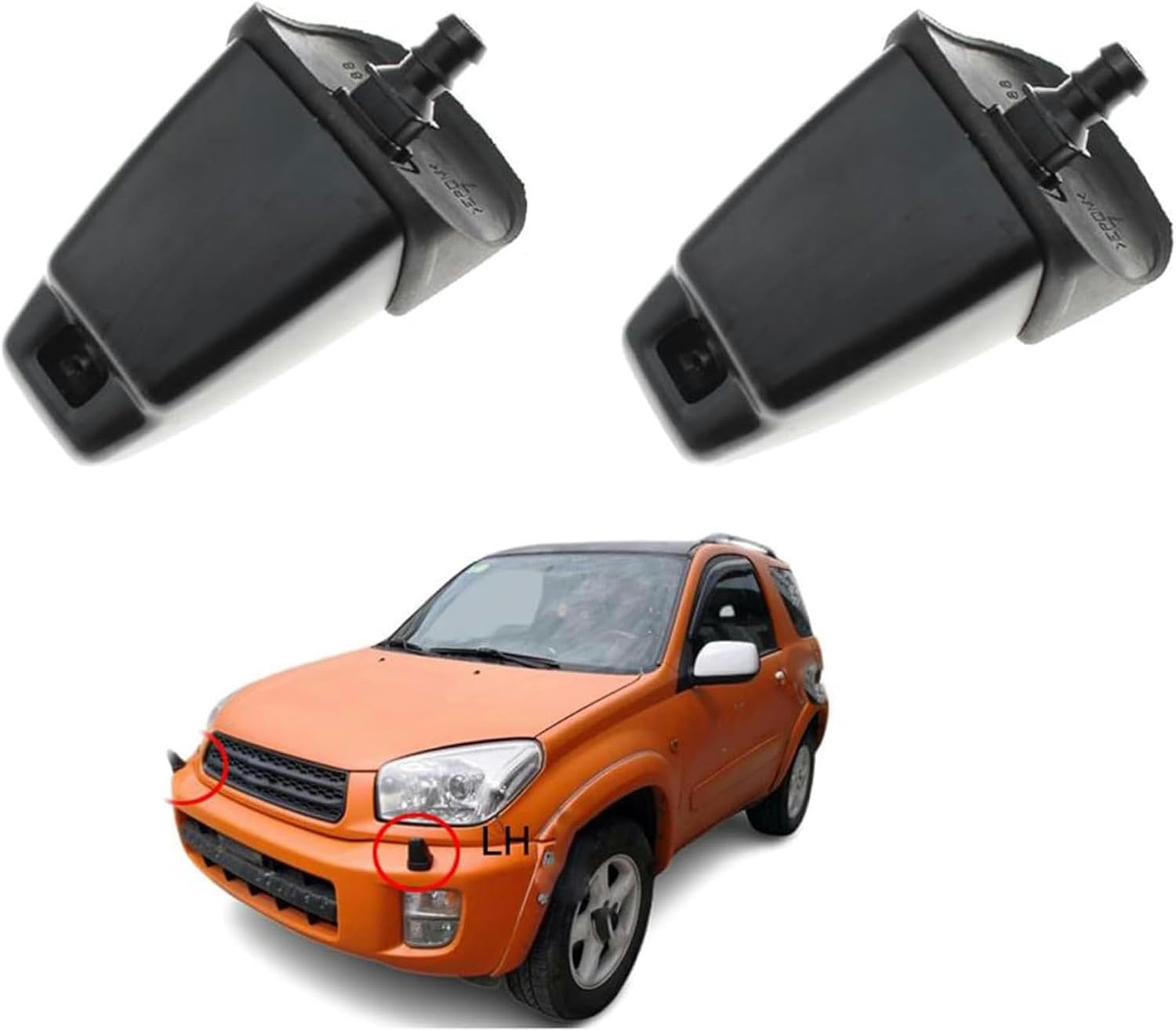 Car Headlight Washer Nozzle 2Pcs Car Headlight Washer Nozzle Head Light Cleaning Jet Pump Water Sprayer 85044-42040 8504442040