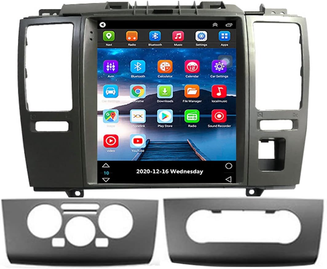 Android Double Din Car Stereo with Bluetooth GPS Navigation 9.7 Inch Vertical Touchscreen Car Radio for Nissan Tiida 2004-2013 Support Carplay/Android Auto/Backup Camera