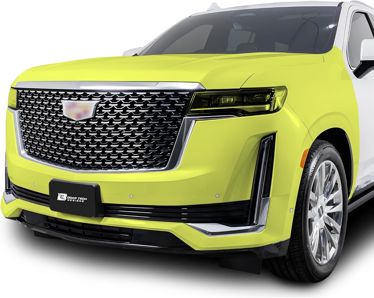 BOGAR TECH DESIGNS Front Middle and Front Sides Paint Protection PPF Film Kit Cover Compatible with Cadillac Escalade 2021-2024, Clear Bra