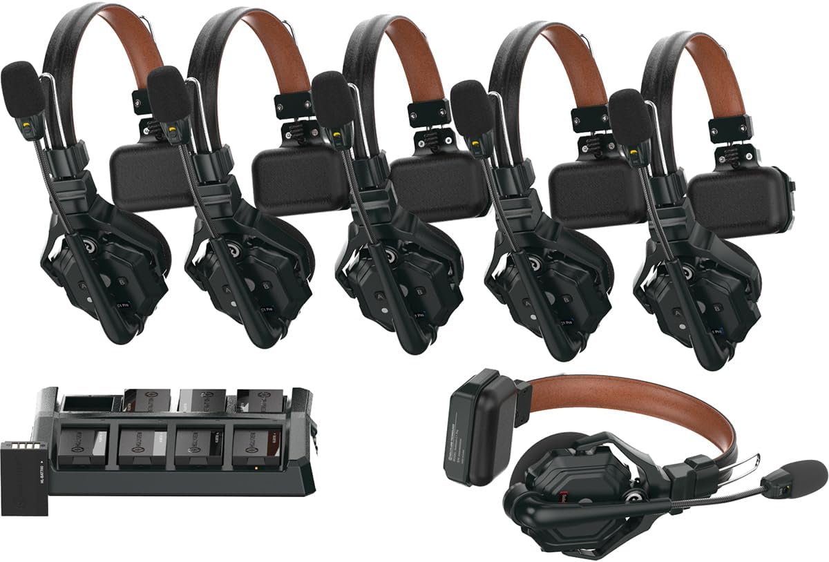 Hollyland Solidcom C1 Pro Full-Duplex ENC Wireless Intercom System with 6x Headsets