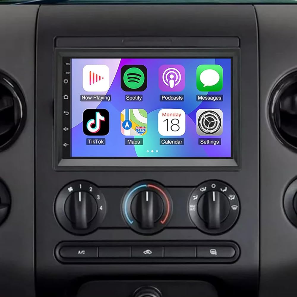 Car Radio for Ford F150/250/350 2004-2014 with Wireless Carplay Android Auto,7IN HD Touch Screen Android 13 Ford F150 Car Stereo with GPS WiFi,Bluetooth,FM/RDS+AHD Backup Camera-2+32G