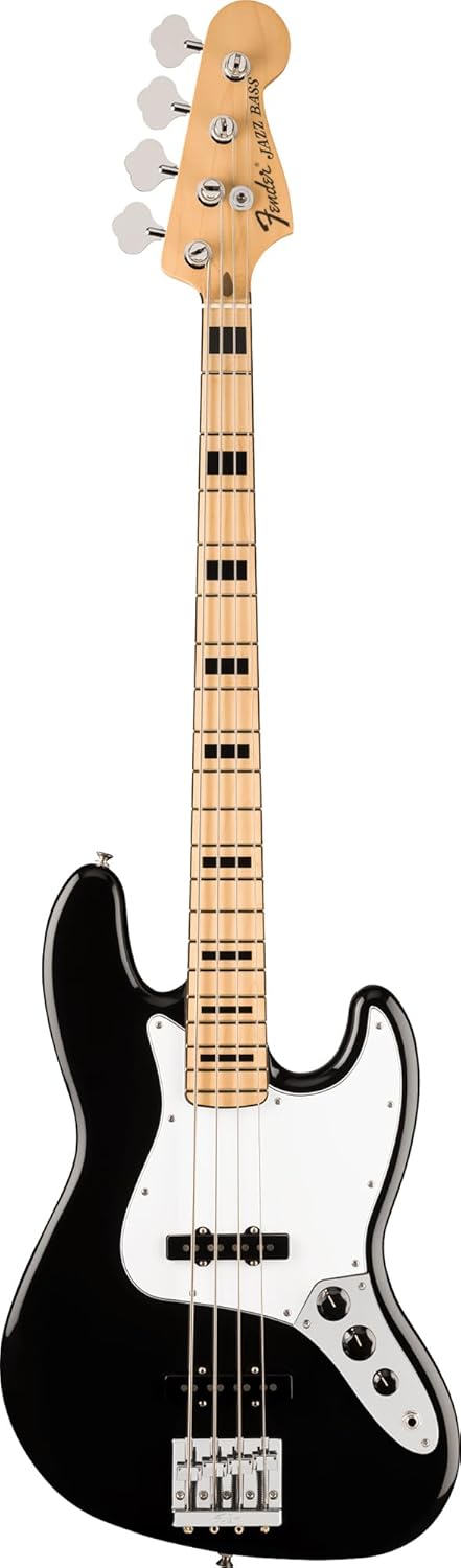 Fender Geddy Lee Jazz Bass- Black Bundle with Gig Bag, Strap, Cable, and Guitar Cleaning Kit