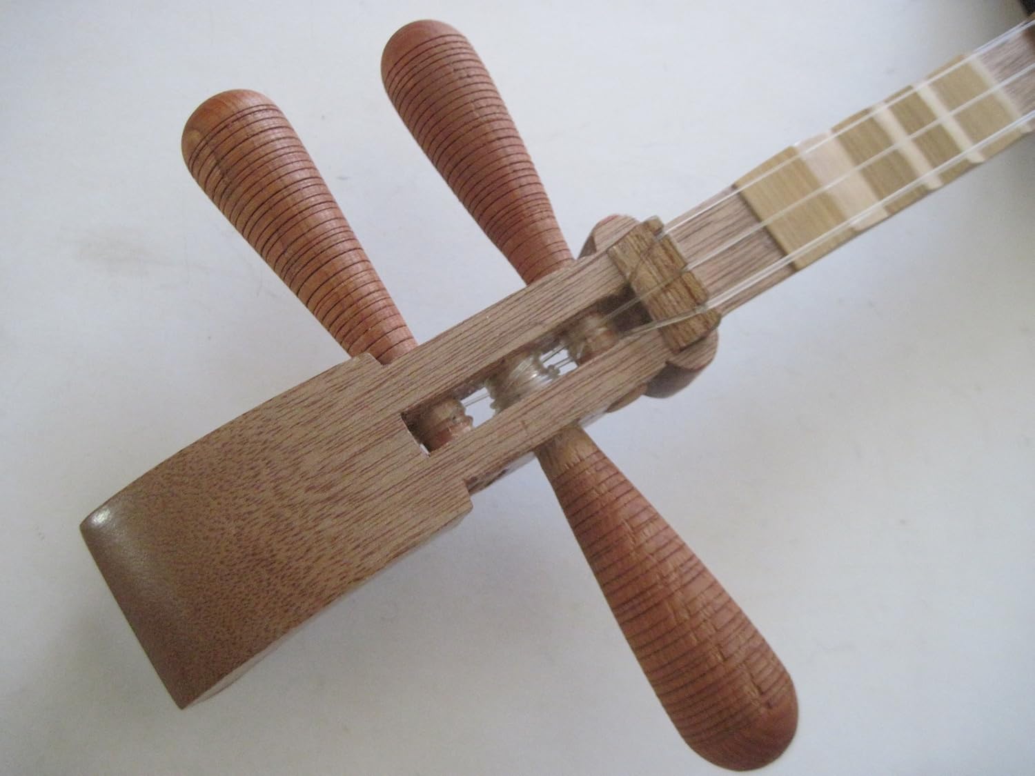 Chinese Moon Guitar (Yueqin or Yueiqin) 100% Hand-Crafted w. 3 Strings Folklore Guitar instrument Southern Regions China/Taiwan