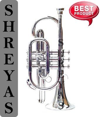 Bb Flat Silver Nickel Cornet With Free Hard Case Mouthpiece