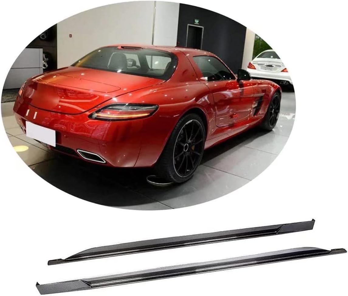 WASHLA Carbon Fiber Car Side Skirt for Mercedes Benz SLS-Klasse C197 R197 AMG 2010-2013, Side Skirt Extension Splitter Diffuser Side Skirts Extension Rocker Panel Splitter Lip, WASHLA-8912568161135