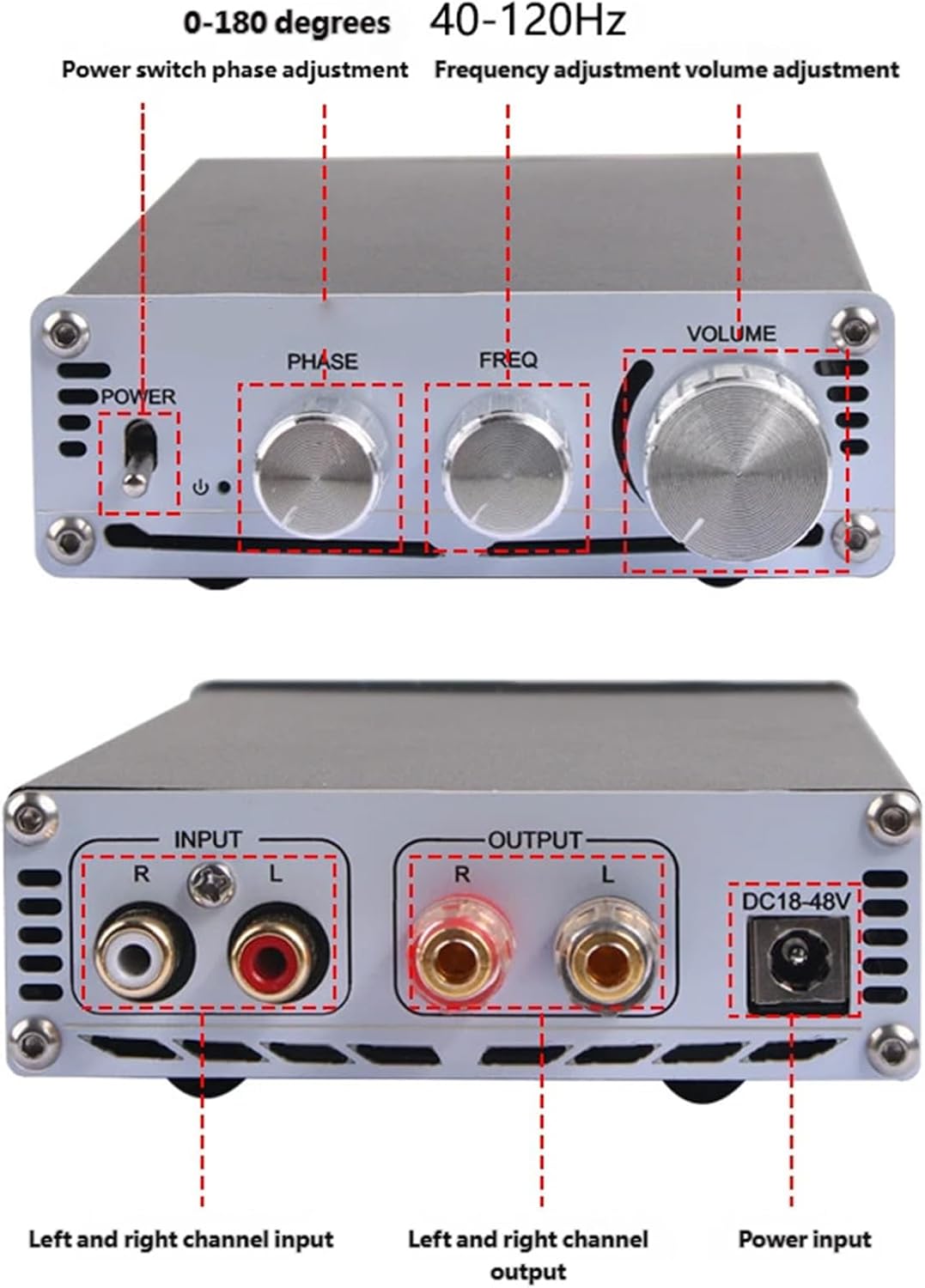 TPA3255 315W Digital Amplifier Module for Subwoofer Systems 40~120Hz Adjustable Frequency & High Fidelitys Sound