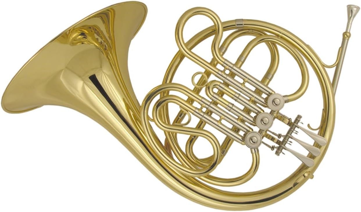4 Key French Horn Brass Lacquer Gold 3 Key Single Row French Horn Beginner Playing Instrument