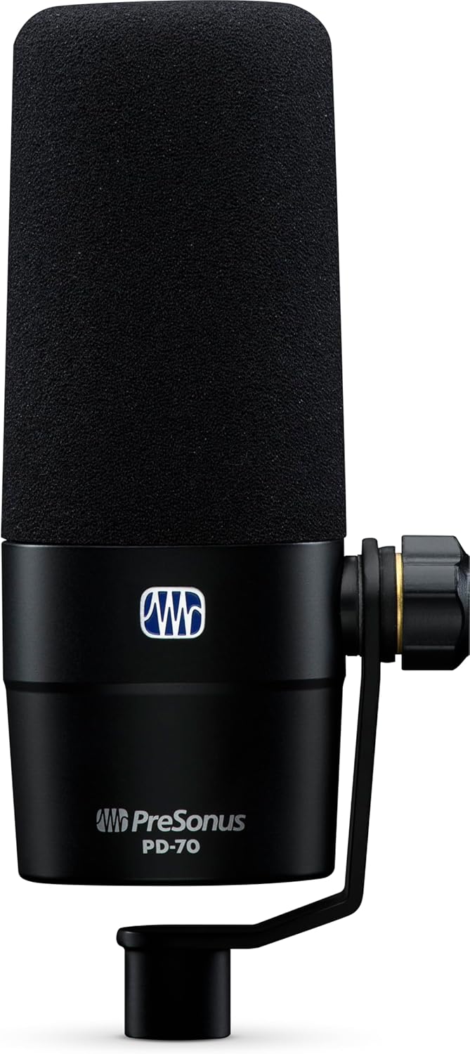 PreSonus PD-70 Dynamic Vocal Microphone for Broadcast, Podcasting, and Live Streaming