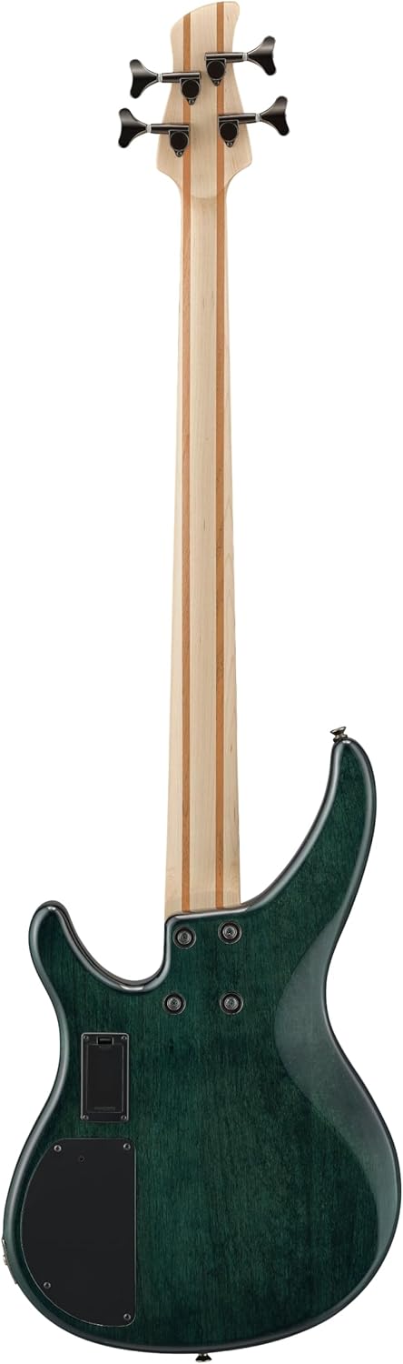 Yamaha TRBX604 4-String Flamed Maple Bass Guitar, Indigo Blue