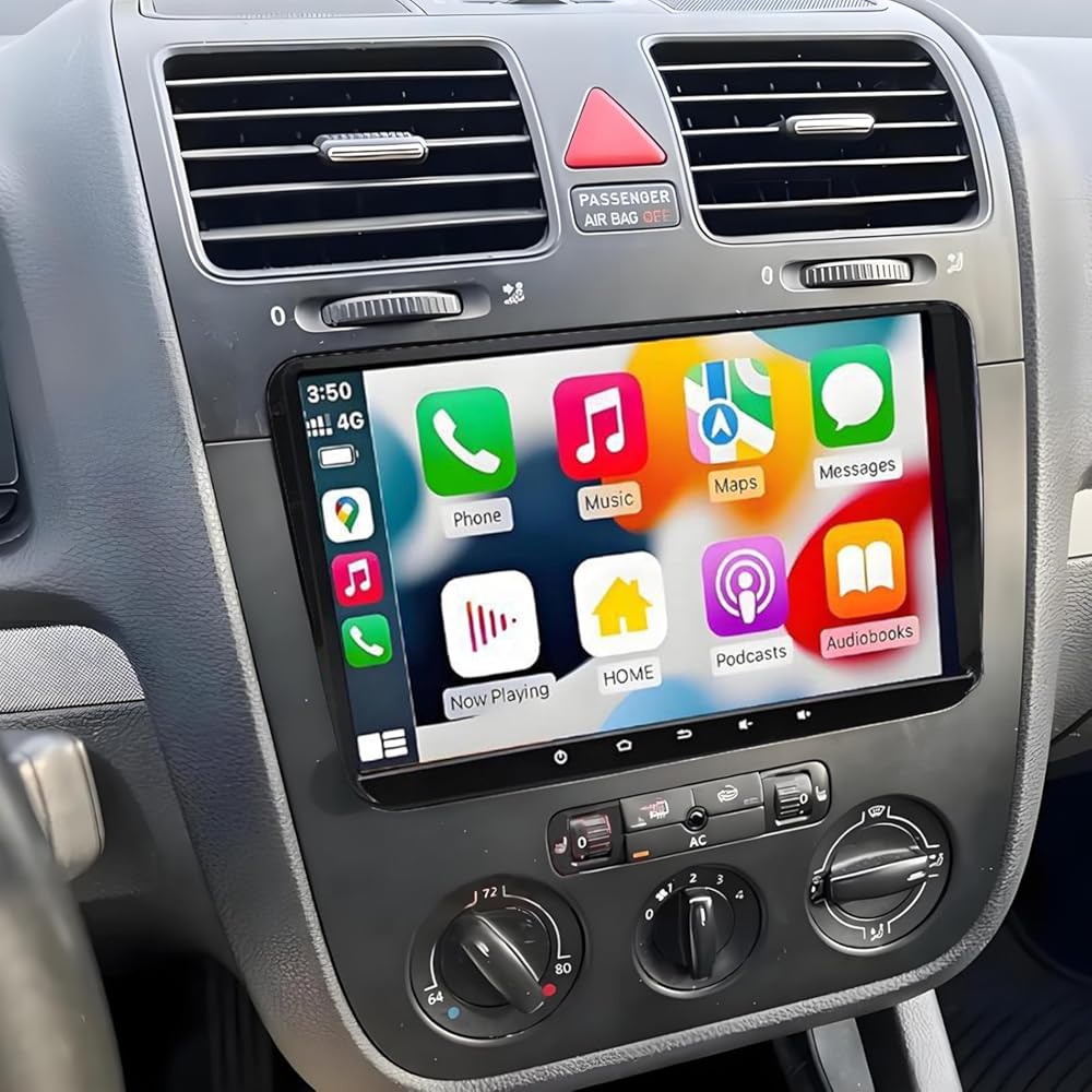 PHEZEN 9 inch Touchscreen Car Stereo Fit for VW Rabbit Mk5 2006-2009, Android 13 Double Din Car Radio with Carplay & Android Auto in-Dash Navigation BT Mirror Link WiFi Backup Camera 2+32G