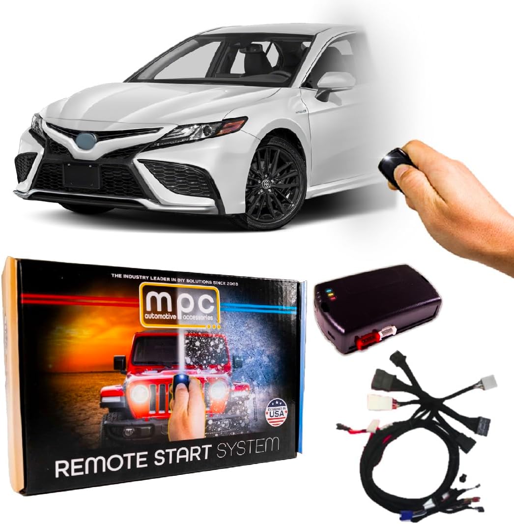 MPC Remote Activated Remote Starter Compatible with 2018-2022 Toyota Camry |Hybrid| |Push to Start| with T-Harness - Firmware Preloaded - OEM Key Fob Activated