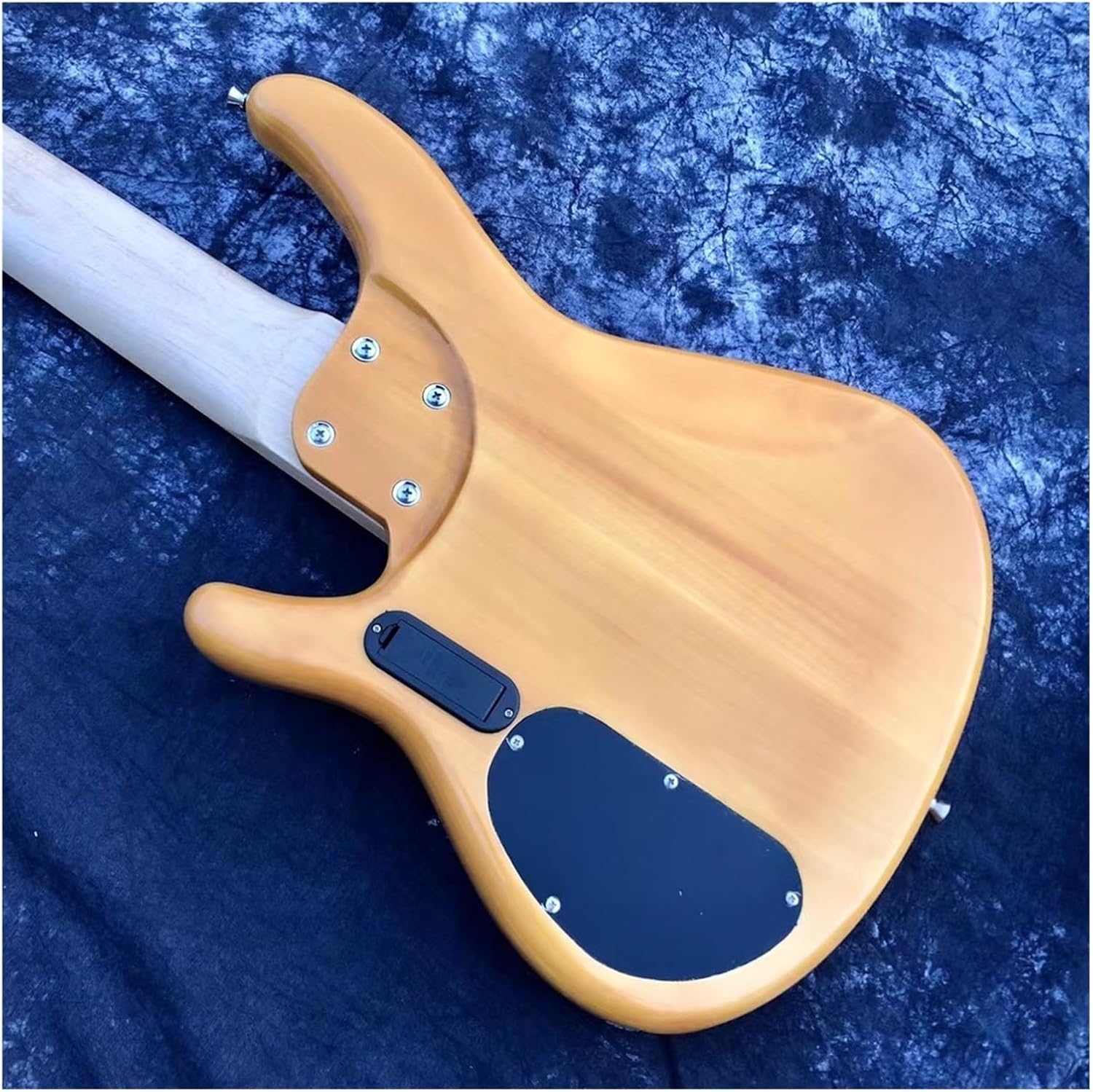 Beginner Electric Guitar Kits Original Wood Color Six-rotor Electric Bass Amplifier Circuit Active Pickup Dedicated For Performance(Black)