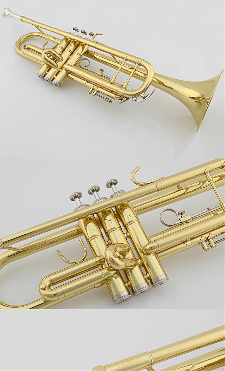 Trumpets Beginner B Flat Trumpet Professional Trumpet with Mouthpiece and Case Brass Wind Instruments Trumpet Set