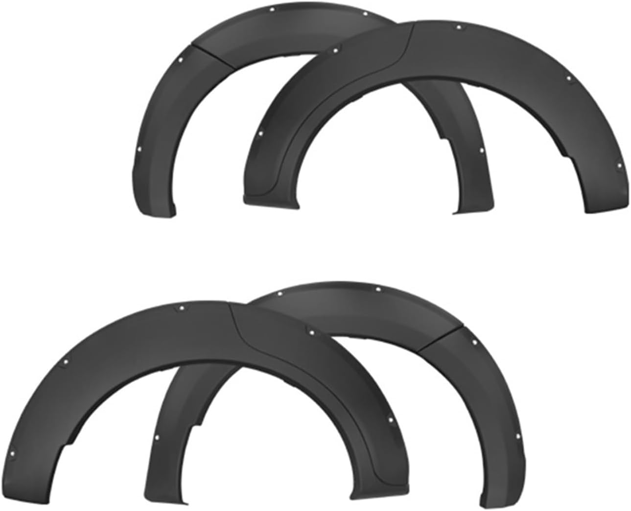 Customized Pickup Mud Flaps Car ABS Arch Wheel Eyebrow Mudguards Universal Black Injection Molding Fender Flares