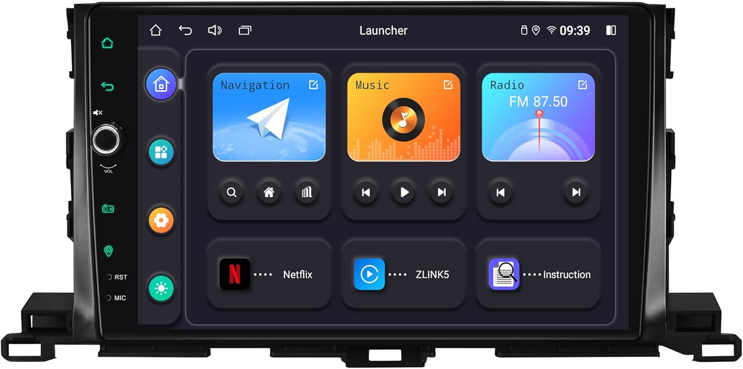 JOYING Car Stereo for Toyota Highlander 2014-2019 Android 12 Radio 10.1 inch Head Unit 4GB+64GB with Wireless CarPlay & Android Auto Support Factory Reversing Camera, Amplifier, SWC(4GB+64GB)