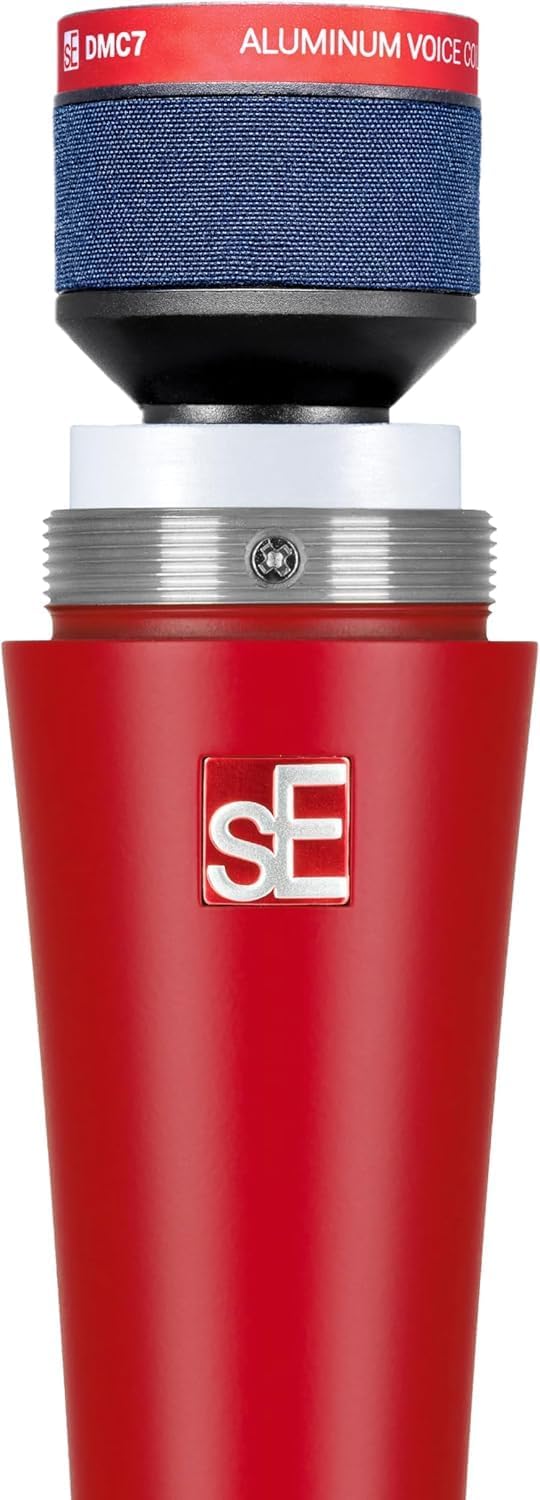 Briskdrop sE Electronics V7 Red Dynamic Supercardioid Handheld Microphone, Red - Bundle with 2 XLR Cables and 10 Cable Ties