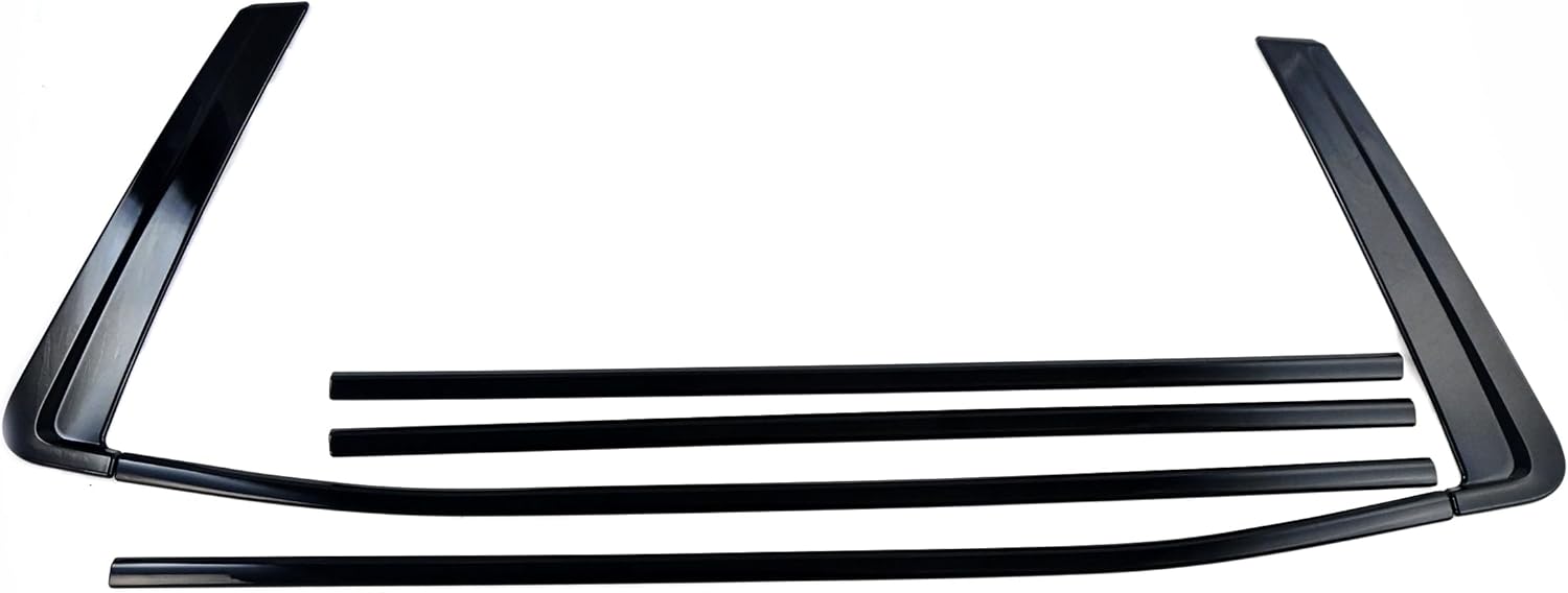 Trim Illusion Gloss Black Car Window Trim Molding Strip Set Tape On Overlay Accents Compatible with Chevrolet Tahoe 2021-2025, WT6002BLK