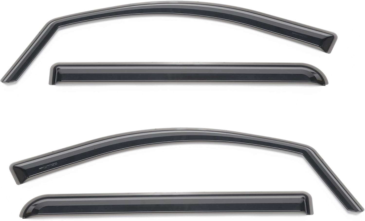 Putco 580137 Element Tinted Window Visors - Tinted Window Deflectors - in Channel - Easy Tape On Installation - Fits 2009-2018 Dodge Ram 1500 Crew Cab and 2010-2026 2500/3500 Crew and Mega Cab