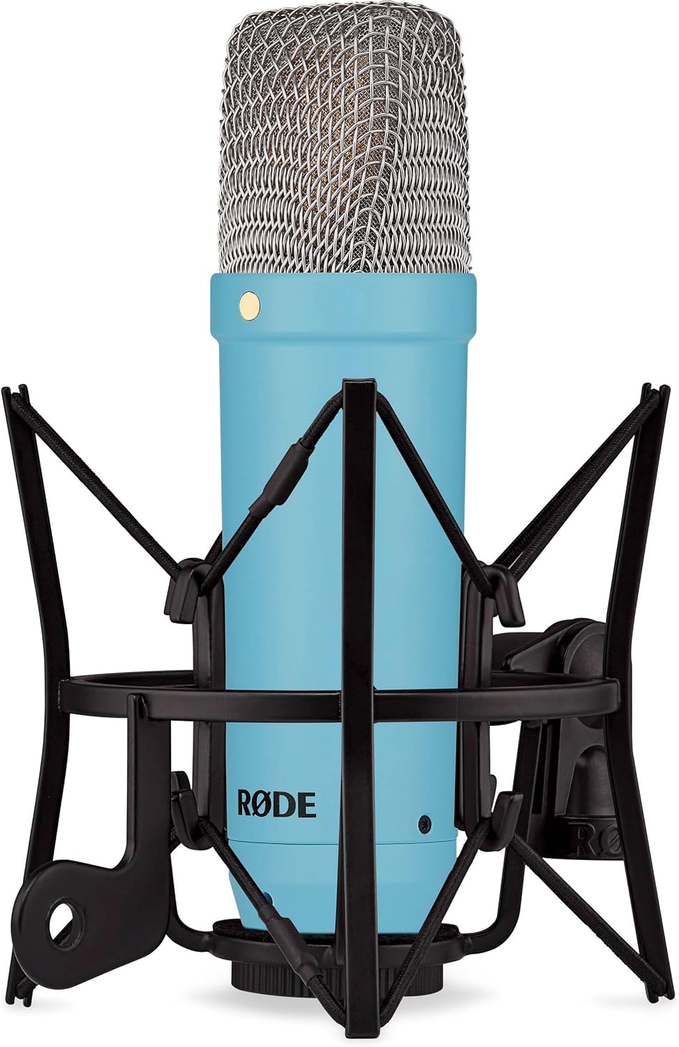 Rode NT1 Signature Series - Blue Condenser Microphone with SM6 Shockmount, Tripod Base Microphone Stand and Pop Filter