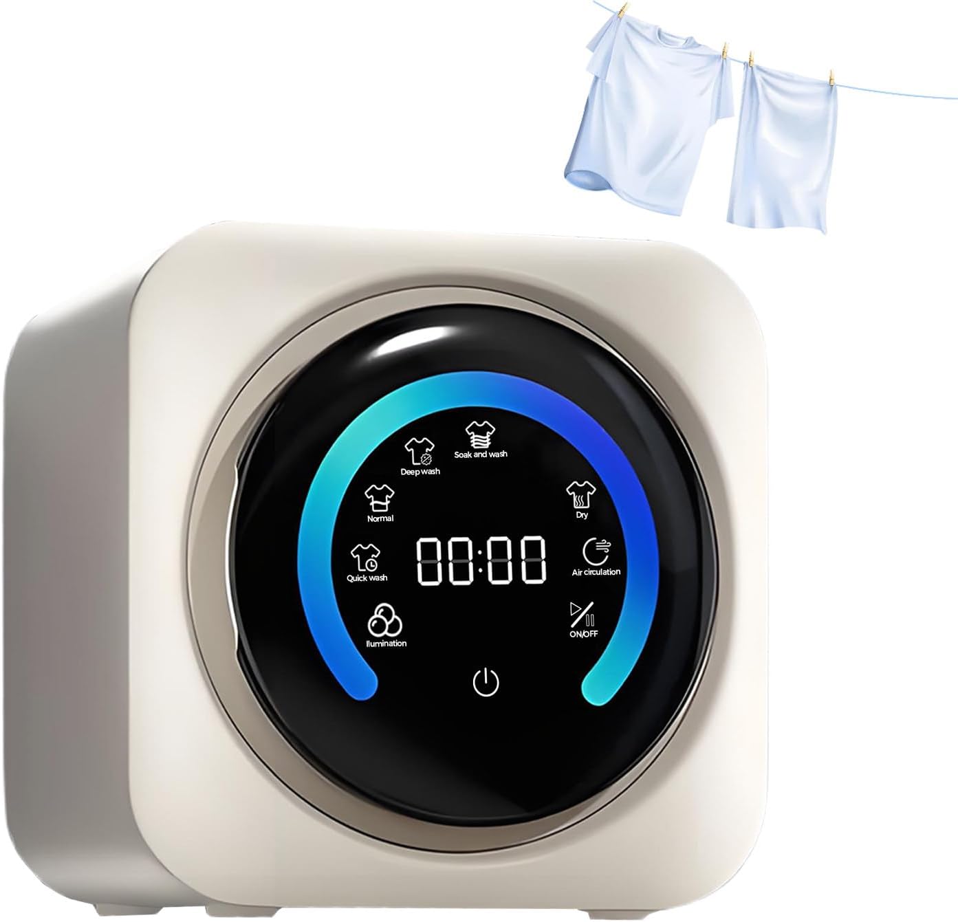 BANGBANGJI 2-in-1 Mini Portable Washer and Dryer Combo, 3.5L Mini Washing Machine Portable Washer Machine, Front Drum Type for Small Clothes, Underwear, and Socks Desktop