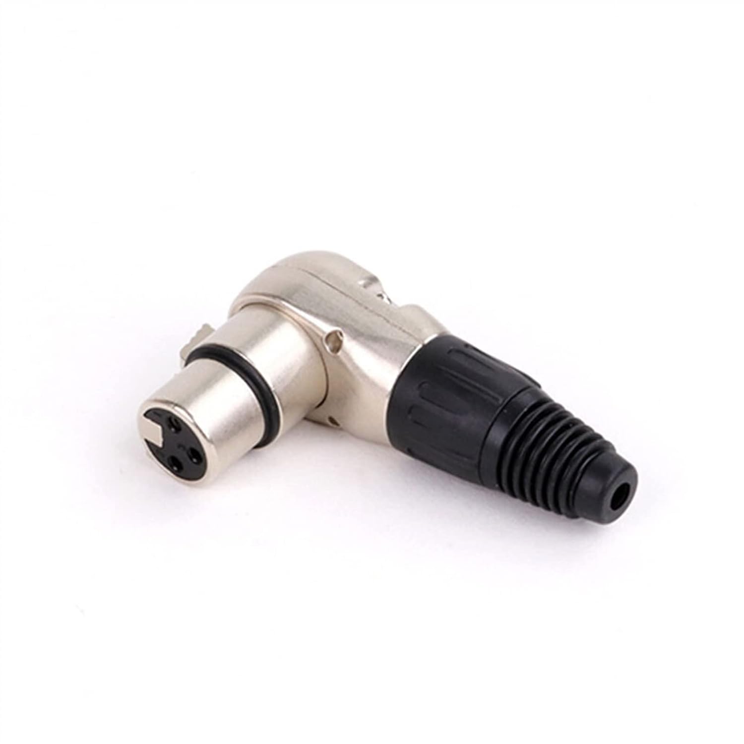 X L R Connector Audio Plug Microphone Plug 3pin Male Female Speaker Metal Right Angle Multi-Directional Wire Connector 10Pcs (Color : D1036F Silver)