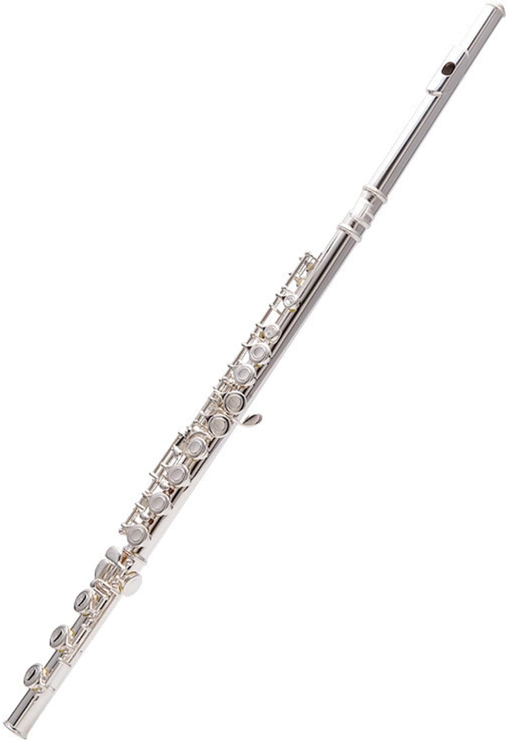 17 Open Hole Closed Hole Flute Wind Instrument White Copper E Key C Key E Key Silver Plated For Beginners (Color : Silver plated 17 open hole plus E key)
