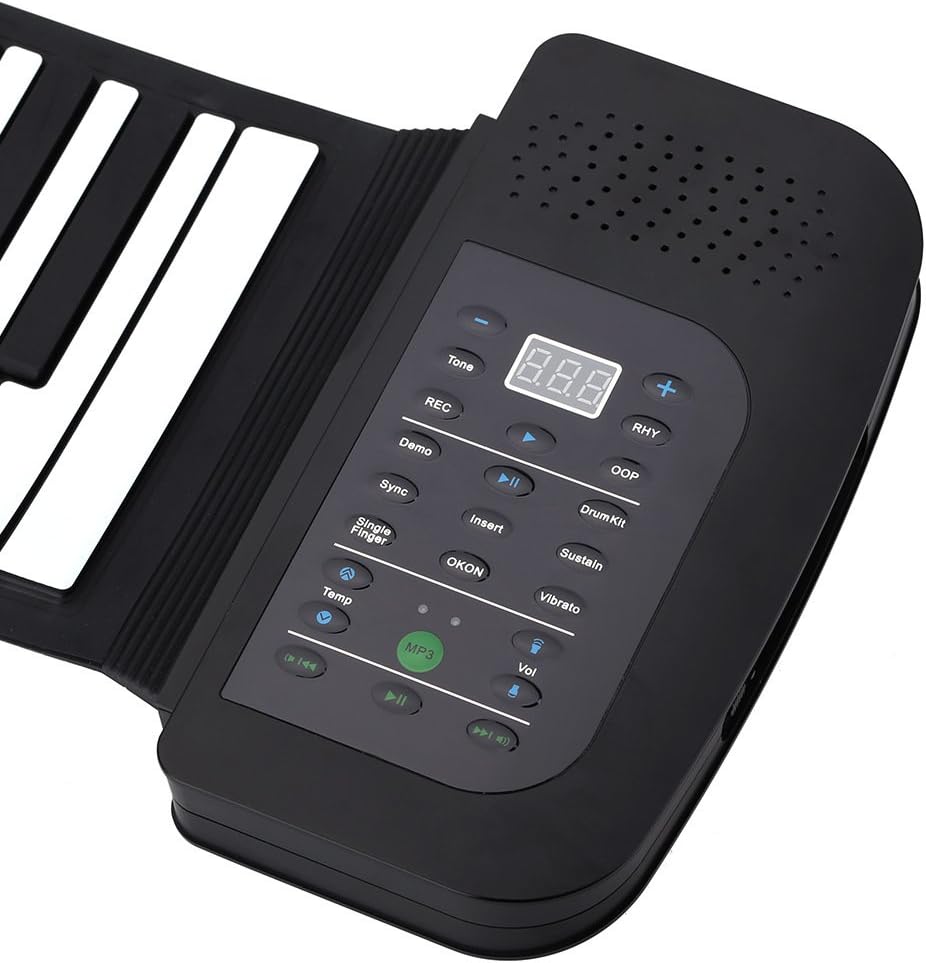 Portable 88 Keys Roll Up Piano Keyboard Piano, Silicone Flexible Foldable Keyboard Hand-Rolling Piano with Sustain Pedal