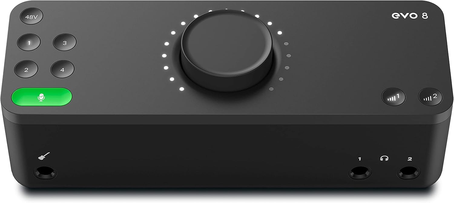 Audient EVO 8 4-In 4-Out USB Audio Interface Bundle with Instrument Cable, XLR Cable, and Austin Bazaar Polishing Cloth