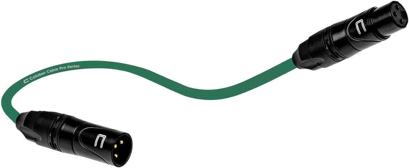 DMX Patch Cable 3-Pin XLR Male to Female - 200 Feet Green - 120 ohm DMX512 Data Cord For Stage Lights and Lighting Controls
