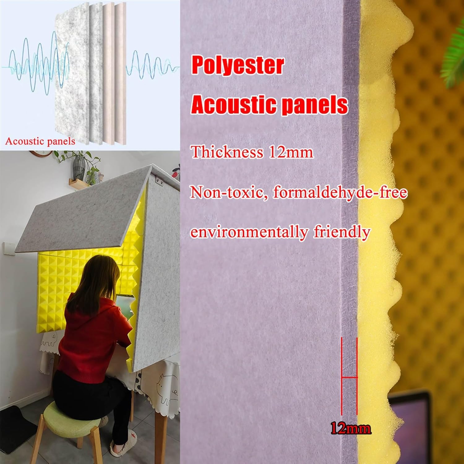 Desktop Soundproof Portable Recording Studio, Multi-Functional Vocal Recording Studio, Suitable for Dubbing (Green)