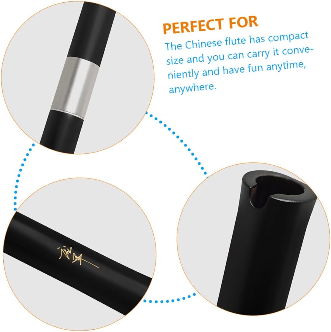 Two-section Flute Wind Flute Chinese Bamboo Wood 8 Hole Traditional Chinese Instrument Wood for Beginners Japanese