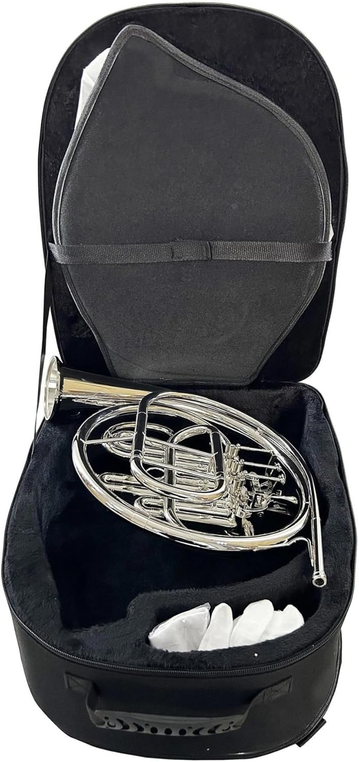 Single Key Bb French Horn 4 Knobs Nickel Plated