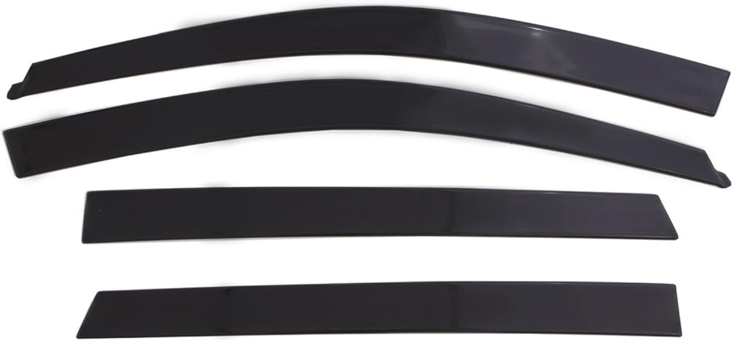 Auto Ventshade [AVS] Low Profile Rain Guards for 2010 - 2017 Chevrolet Equinox | Window Vent Visors, 4 pcs. - Smoke w/Chrome Trim | 794022