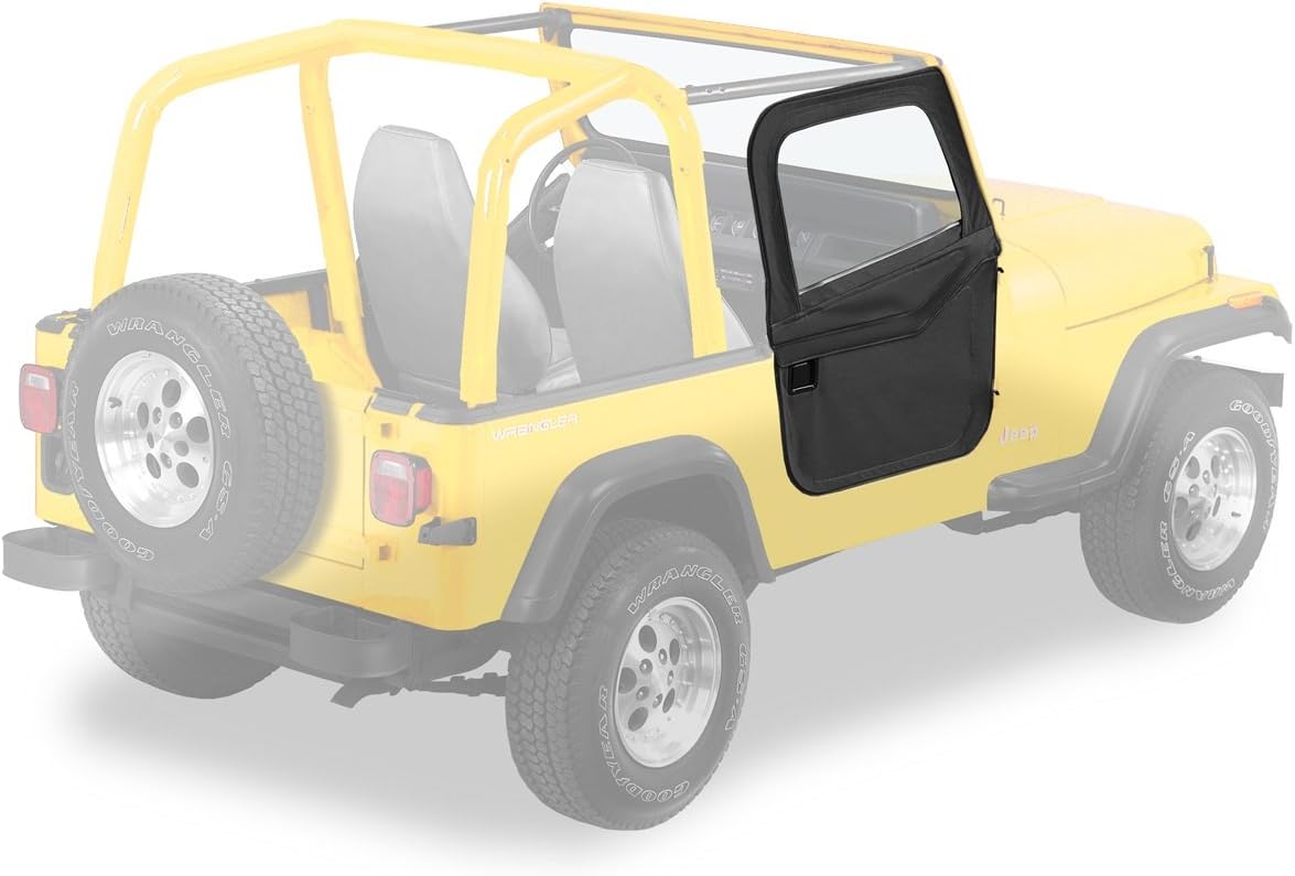 Bestop Full Fabric Doors - Jeep '80-86 CJ7 / '87-95 Wrangler YJ (Black Denim)