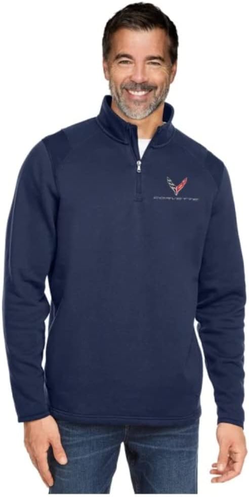 SR1 Performance C8 Venture Quarter-Zip Fleece Jacket for 2020-2023 Corvette Navy