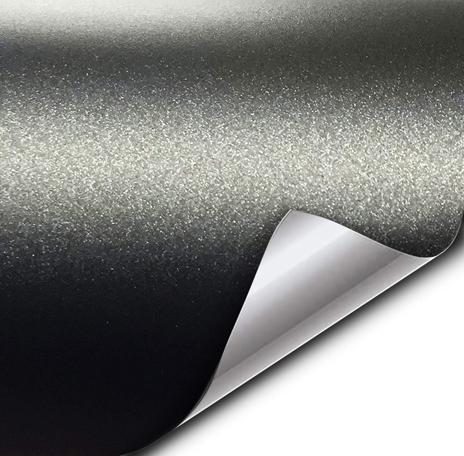 VViViD+ Matte Metallic Black Premium Vinyl Wrap (10ft x 5ft)